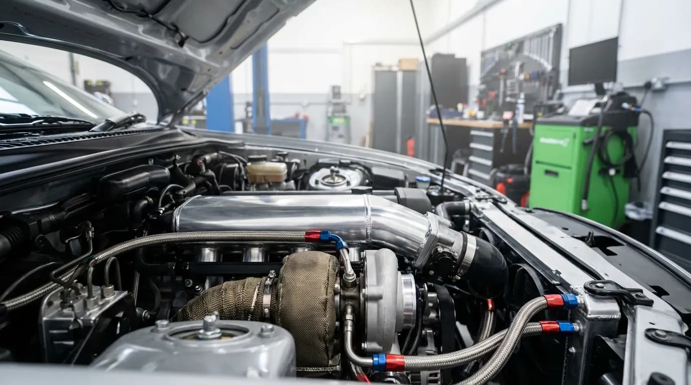 Vue détaillée du compartiment moteur 1.6 TCe d'une Mégane GT