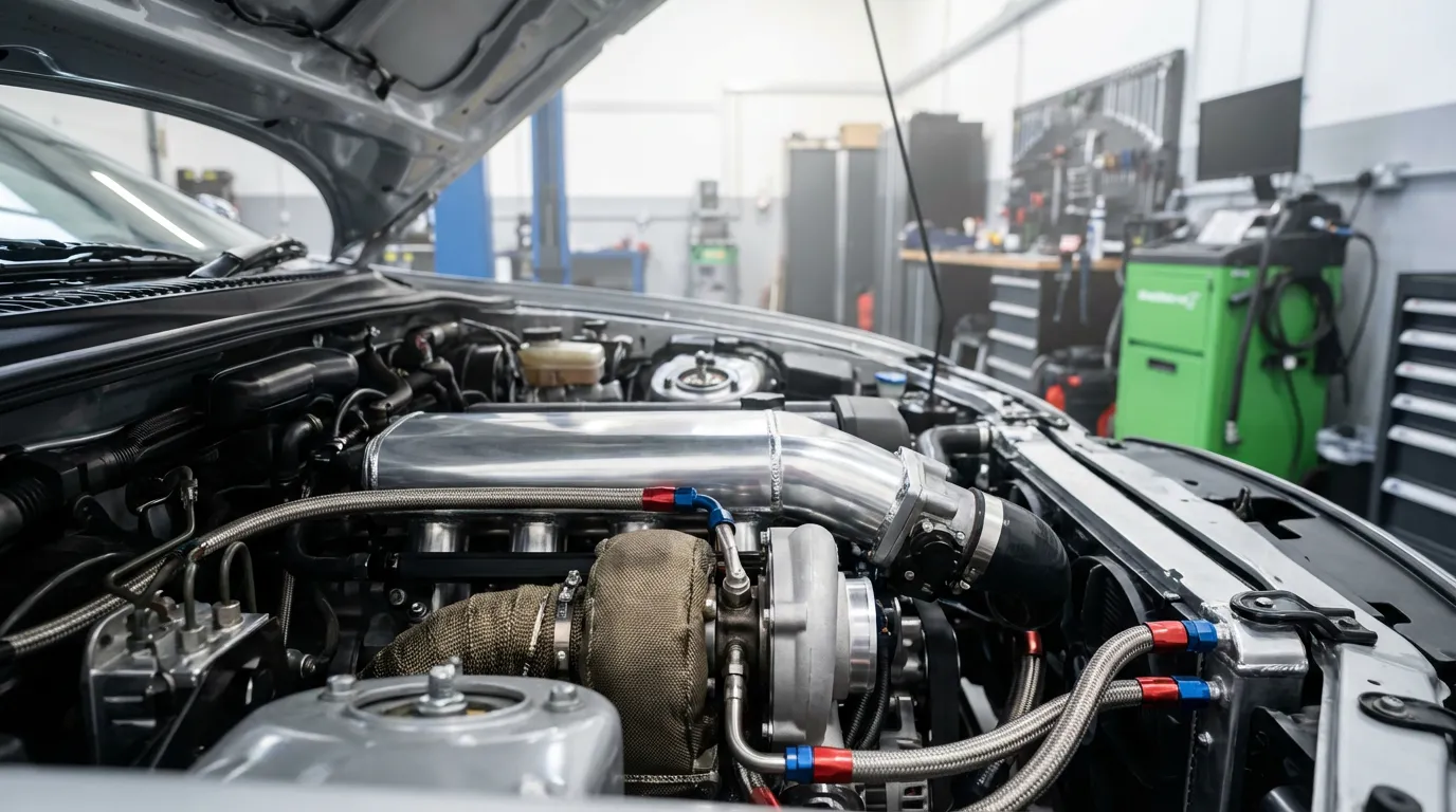 Vue détaillée du compartiment moteur 1.6 TCe d'une Mégane GT