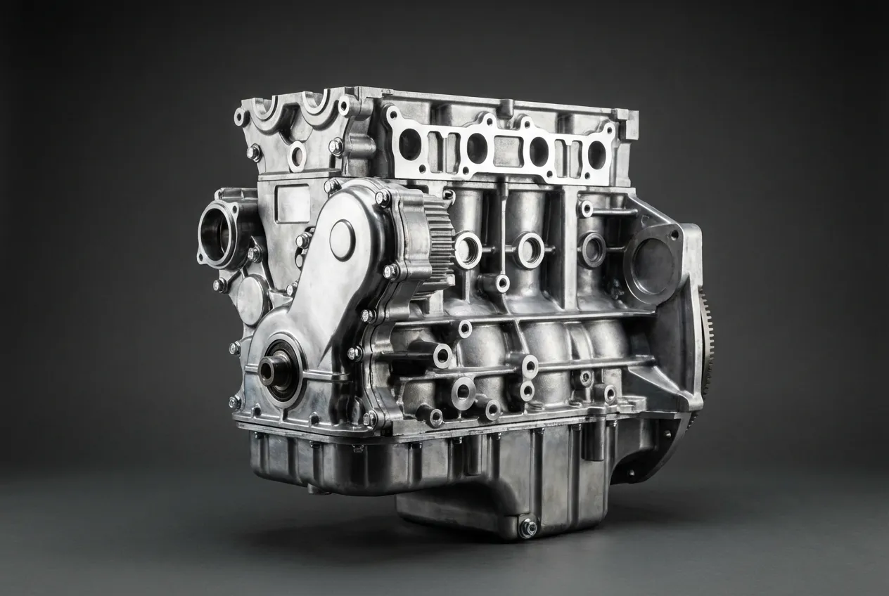 Gros plan détaillé et iconique du moteur 2.5 Sofim sur fond neutre, mettant en avant sa conception mécanique.